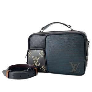 Louis Vuitton Shoulder Bag Monogram Eclipse Black Messenger Multipocket Black